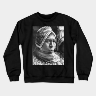 Portrait of Peruvian from Pisac Crewneck Sweatshirt